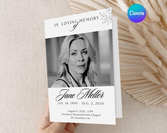 Funeral Program Template Funeral obituary templates Obituary program Template in loving memory of memorial program Celebration Of Life