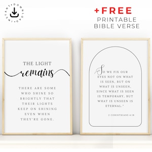 Memorial Table sign Poem for Funeral The Light Remains Printable Memorial Keepsake Memorial verse Poem Celebration of Life Sign gIft