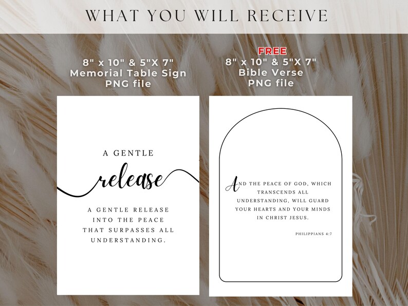 Heartfelt Sympathy Poem for Funeral Service | Memorial Table Sign With