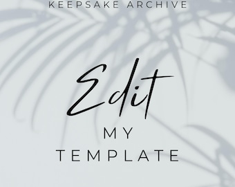 Edit My Template Add on Edit Customization Add on Editable Canva Template