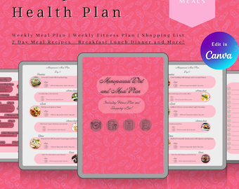 Menopause Diet & Fitness Plan – 42+ Meals Weekly (PDF)