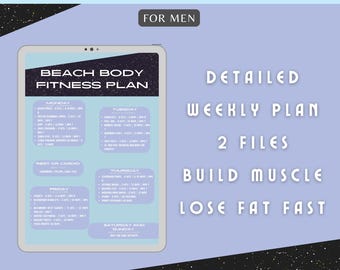 Plan de entrenamiento para hombres con cuerpo de playa: 5 días de desarrollo muscular (descarga digital)