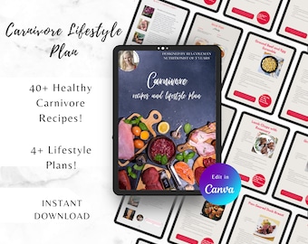 40+ Carnivore Diet Recipes and Meal Plans (Digital Download)