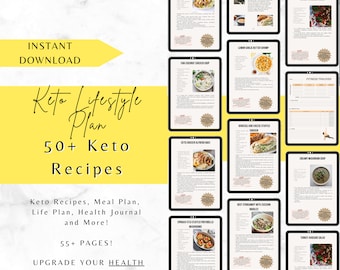 Más de 50 planes de dieta cetogénica, ultrabajos en carbohidratos, altos en proteínas, estilo de vida saludable.