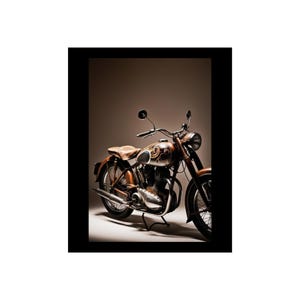 Vintage Motorbike Wall Art Print. Classic engineering. Retro elegance bike wall art. Nostalgic Wall Poster. Motorbike Picture