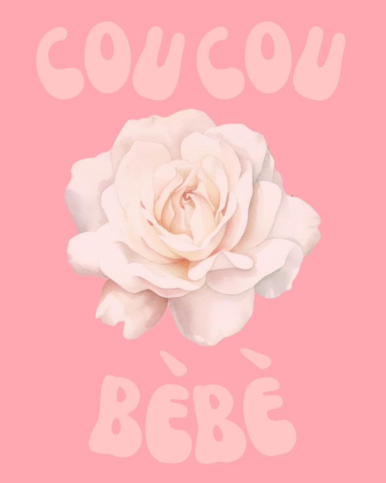 Coucou Bebe Print Modern Typography Poster Entryway Print Soft Girl coucou-bebe-print-modern-typography-poster-entryway-print-soft-girl