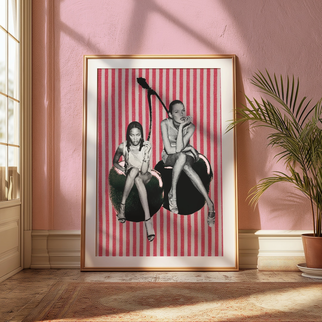 Red Poster Aesthetic, Printable Wall Art, Retro Trendy Print, …