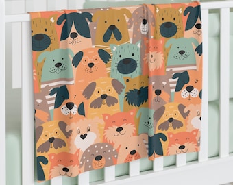 Fascia per neonati Sweet Dog Faces - Morbidezza e morbidezza per i neonati