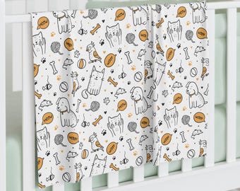 Divertente copertina per neonati con stampa animalier, regalo per gli amanti degli animali