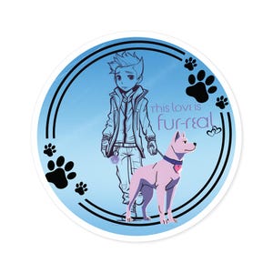 Ronde stickers bont-echte liefde, cadeaus huisdierliefhebber, schattige hondstickers, laptopstickers, stickers binnen en buiten