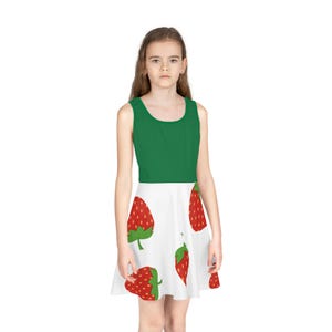 Sweet Strawberry Sundress: Perfect Summer Look for Your Little Girl!
