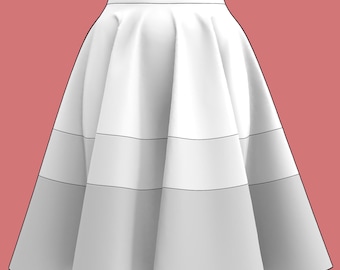 Falda circular DXF PDF