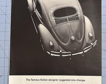 1960 Volkswagen Print Ad Italian Designer Suggested One Change