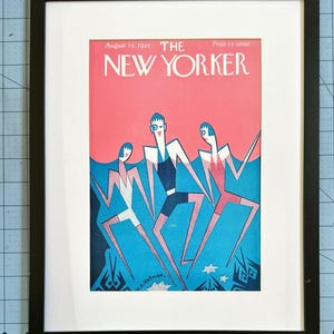 Framed 1925 The New Yorker Magazine August 15 Hofman Swimmers image 1