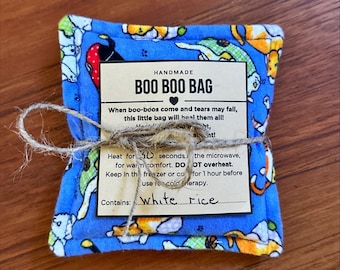 2 Boo-Boo Bags Heat or Cold Pack 4.5" Square Handmade Cat Theme