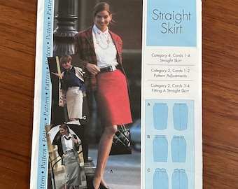 Step-by-Step Sewing Pattern Straight Skirt Size 4-22