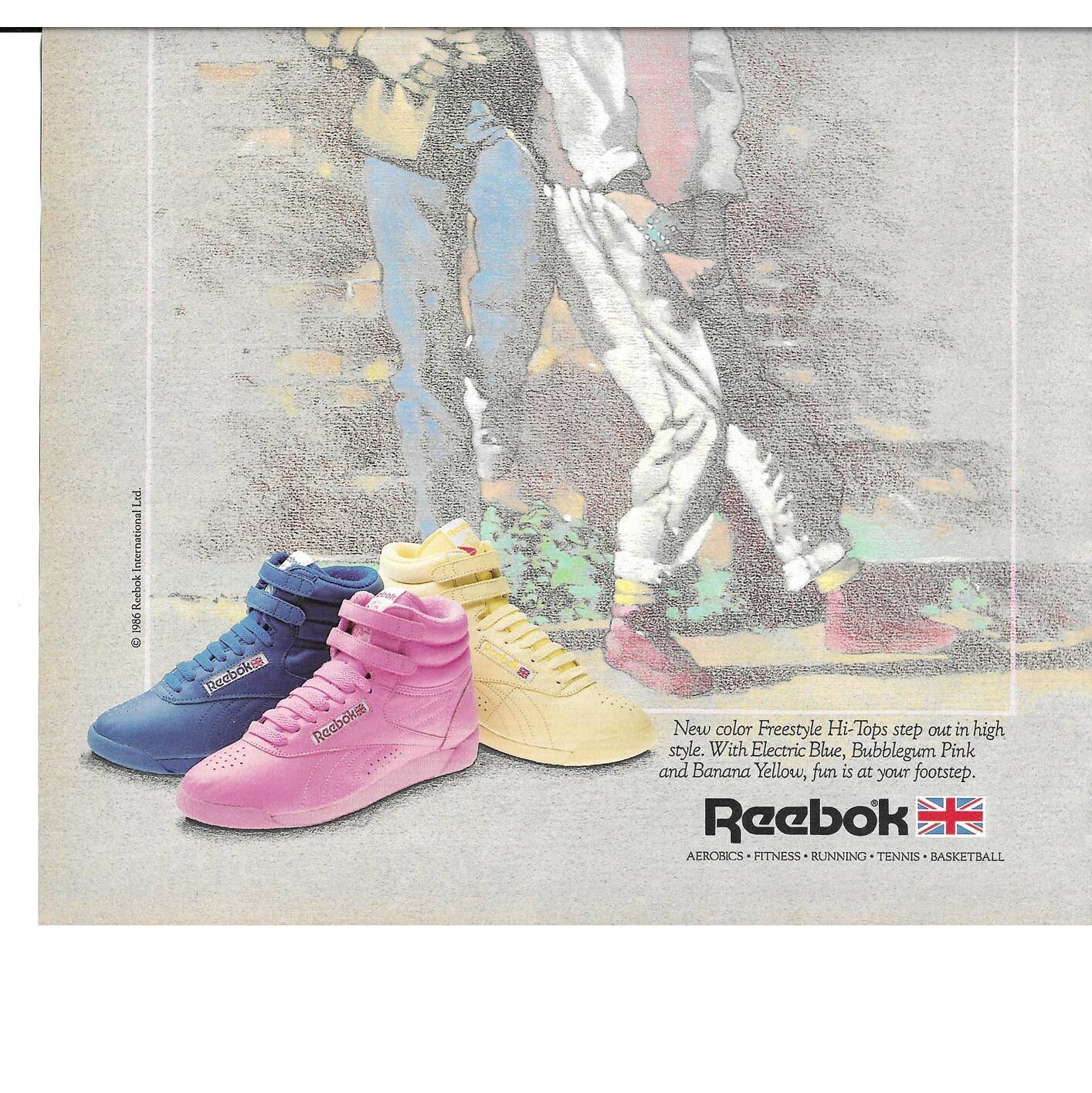 Vintage Print Ad 1986 Reebok Sneakers - Etsy Vintage Print Ad 1986 Reebok Sneakers - Etsy