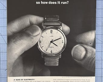 1963 Print Ad The Electric Timex You Never Have To Wind This Watch