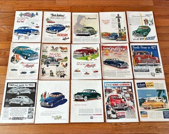 15 Full Page Ads From The 1940s Mercury Ford Chevrolet