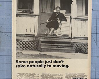 1967 Print Ad Bekins Vintage Woman Shotgun B&W Moving Company