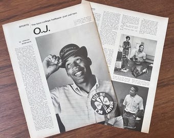 1967 O. J. Simpson Life Magazine Article Clipping