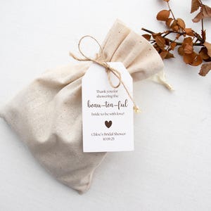 Tea party gift tags, editable Beau-tea-ful tag template, instant download party favor tags, Bridal shower, birthday party, tea party theme