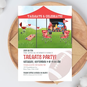 Game Day Party Invitation: Tailgate & Celebrate, Editable Template (Digital Download