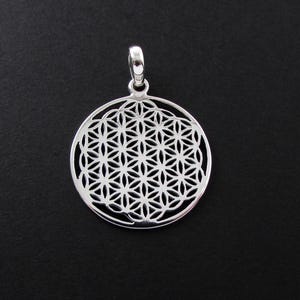 Sterling Silver Flower of Life Charm, Sterling Silver Flower of Life Pendant, Flower of Life Pendant, Flower of Life Charm, Pendant Necklace
