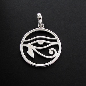 Sterling Silver Eye Of Horus Pendant, Sterling Silver Eye Of Horus Charm, Eye Of Horus Pendant, Eye Of Horus Charm