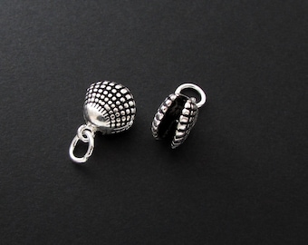 Sterling Silver Shell Charm Necklace, Sterling Silver Shell Charm Bracelet, Shell Charm, Sterling Silver Charm
