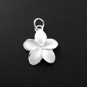 Sterling Silver Flower Pendant Necklace, Flower Pendant Necklace, Flower Charm Necklace, Flower Pendant, Flower Charm
