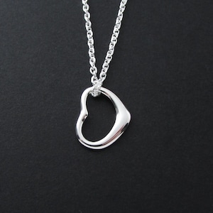 Sterling Silver Heart Pendant Necklace, Heart Pendant, Heart Pendant Necklace, Heart Charm, Pendant Necklace, Charm Necklace