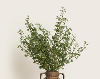 Faux Green Filler Stem – Artificial Leafy Branch for Floral Arrangements, Wedding Bouquets, Home Decor & DIY Projects