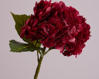 Red Real Touch Hydrangea Stem