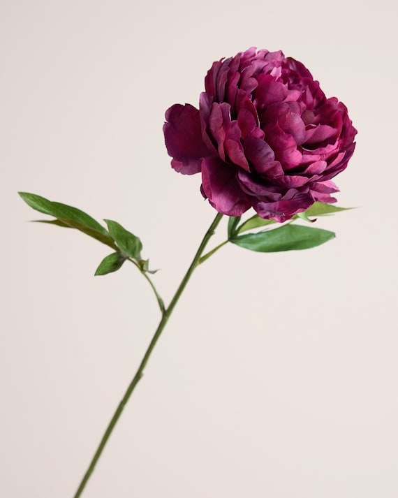 Purple Silk Peony - Artificial Flower