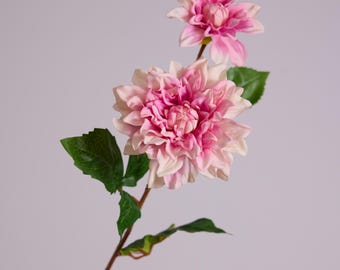 Pink Real Touch Dahlia, Bridal Bouquet, Wedding Florals