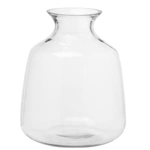 Tall Glass Vase - Minimalist Vase, Centrepiece Vase, Modern Transparent Vase for Table Centerpieces, Faux Florals, Home or Wedding Decor