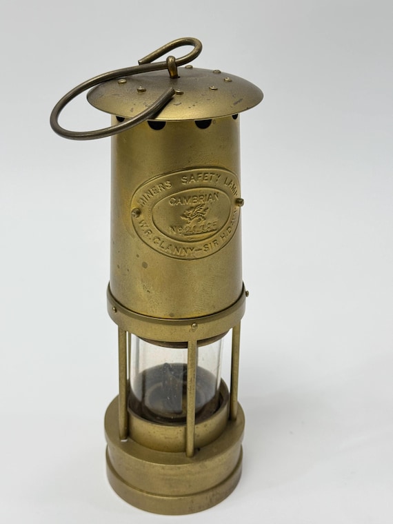 CAMBRIAN 安全灯 W.R. CLANNY No. 1930 Vintage Brass Cambrian Miners Safety Lamp / Sir Clanny Replica