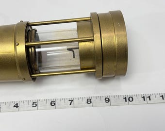 Vintage Brass Cambrian Miners Safety Lamp / Sir Clanny Replica