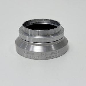 Kodak Series VI Lens Hood With Adapter Ring Chrome Metal Finish Made In USA 1950s