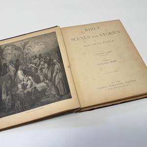 Original Gustave Doré Bible Engravings – Set E – 1800s Bible Etchings – Vintage Biblical Art – Antique Gospel Scene Prints