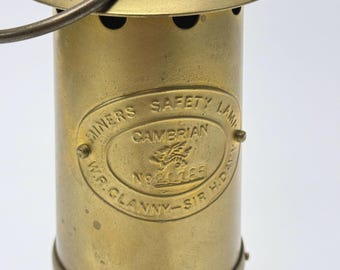 CAMBRIAN 安全灯 W.R. CLANNY No. 1930 Vintage Brass Cambrian Miners Safety Lamp / Sir Clanny Replica