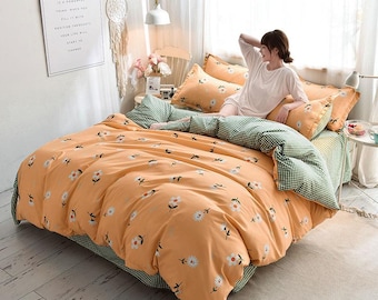 De 4-delige beddengoedset: zachte lakens van textiel voor comfortabel slapen