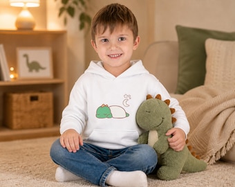 Sleepy Dino-hoody voor peuters, dinosaurustrui voor kinderen, nap Time-hoodie