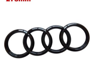 Gloss Black Front Grille Grill Logo Emblem 273MM For Audi A3 A4 A5 A6 A7
