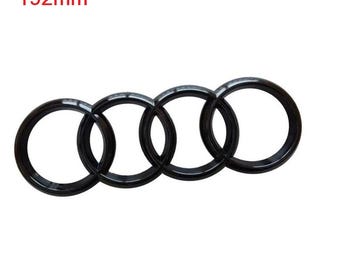 Rear Trunk Logo Emblem Gloss Black Adhesive 192MM For Audi A3 A4 A5 A6 A7