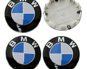 4x Hub Caps 56mm Rim Wheel Center Caps Blue BMW