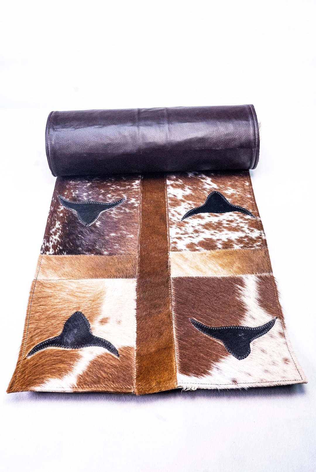 Handmade Cowhide Table Runner - Rustic Western Farmhouse Decor - Etsy