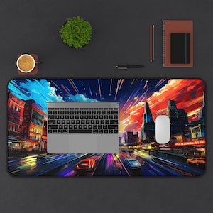 Non-Slip Neoprene Mouse Pad Desk Mat: Vibrant Office Decor