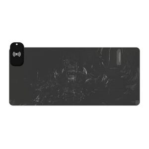LED Gaming Mouse Pad with Wireless Charging, Gaming Desk Mat, LED-Backlit Mousepad, Unique Mousepad Gift, Gaming Accessories